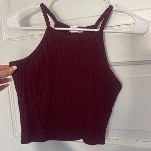 Maroon crop top